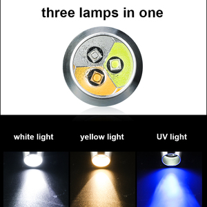 Linterna UV de <span class=keywords><strong>Luz</strong></span> Amarilla Blanca <span class=keywords><strong>Ultravioleta</strong></span> para Identificación de Jade, Detector de 365nm para Gemas, Linternas y Antorchas - Product Image 3