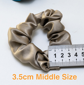 Wholesale <strong>2026</strong> Customized 100% Silk Scrunchie Hairbands Elastic Mulberry Silk Bands - Product Image 6