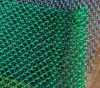 Rideau en maille tissée dorée miniature à maillons de chaîne pour décoration architecturale