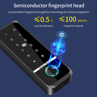 Contrôle d'accès biométrique par empreinte digitale RFID, vision nocturne, audio bidirectionnel, clavier, étanche pour extérieur, rétroéclairage, clavier autonome