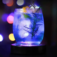 Sous-verre LED interactif multicolore RVB étanche pour boissons, effet néon, idéal pour bars – Vente en gros usine, cadeau créatif