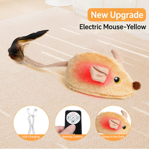 ของเล่นแมวและสุนัขแบบขนนกเคลื่อนไหวได้ ควบคุมด้วยรีโมท ชาร์จผ่าน USB พร้อมเซ็นเซอร์อัจฉริยะ สำหรับแมวเลี้ยงในบ้าน - Product Image 2