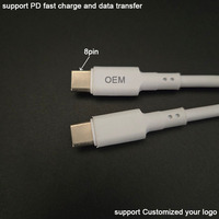 Cables Resistentes y Elegantes Moldeados por Inyección para Celular, Cables USB Tipo C a 8 Pines para IOS