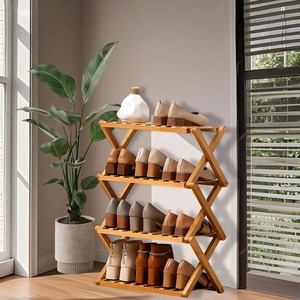 Bamboo <b>Shoe</b> Rack Free Standing <b>Shoe</b> Rack for Closet Portable Folding <b>Shoe</b> Storage Rack Foldable <b>Shoe</b> Rack <b>Shoe</b> Storage Rack - Product Image 2