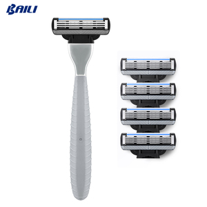 Maquinilla de Afeitar Baili de Tres Cuchillas para Depilación y Afeitado, con 5 Recambios de Cuchillas y Cartuchos Reemplazables - Product Image 4