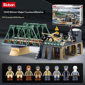 Lil' Luban B06780981 Série Seconde Guerre mondiale T34/85 Campagne <span class=keywords><strong>de</strong></span> <span class=keywords><strong>Normandie</strong></span> Blocs <span class=keywords><strong>de</strong></span> construction à assembler - Product Image 3