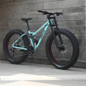 Vélo de montagne VTT pour hommes, prix d'usine, 20 pouces, descente, pneus larges 24/26x4.0, freins à disque en acier, double suspension, cruiser pour neige et plage - Product Image 5