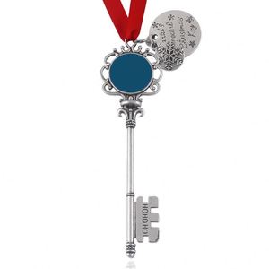 พวงกุญแจโลหะวินเทจลายซานตาคลอส ปรับแต่งได้ พร้อมโบว์ริบบิ้น สำหรับตกแต่งคริสต์มาส - Product Image 4