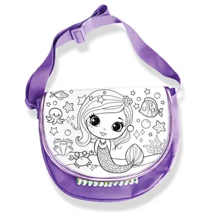 2024 New Product Color Your Own Bag My Mermaid Bagpack With Activity Beaded bracelet Set art and craft for kinds