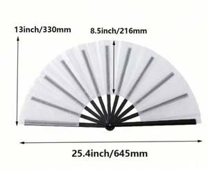 Abanicos de Mano Personalizados para Bodas Chinas, Abanicos Pintados a Mano con Técnicas Personalizadas, Abanicos Grandes y Pequeños de Plástico, Madera y Bambú - Product Image 5