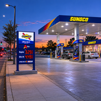 Panneau d'affichage LED personnalisé pour station-service, totem d'affichage des prix du carburant, panneau publicitaire extérieur pour station-service, fabricant