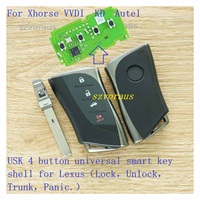 Carcasa de Llave Inteligente Universal USK de 4 Botones 100% Probada para Lexus para Xhorse VVDI KD