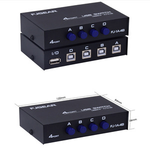 Fjgear 4 Port <b>Usb</b> <b>Switch</b> Fj-1a4b Manual Shared Printer For Computer Kvm - Product Image 2