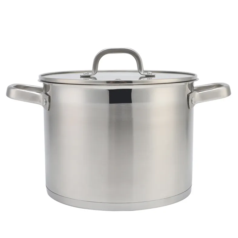 8/10/12QT Soup Pots Stew Pot Casserole Cookware 20/24/26cm Stainless Steel Cooking Stock Pot