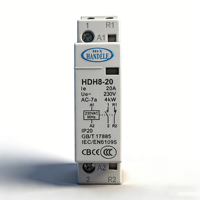 Contacteur modulaire monophasé HANDELE HDH8-20 20A AC 220V avec certificat CE CB 50/60Hz pour montage sur rail DIN, catégorie d'utilisation AC-7a/AC-7b