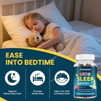 Suplemen Tidur OEM Natural Kids Melatonin Gummys 10mg 20mg Vegan Bebas Gula 1mg Permen Melatonin untuk Anak-Anak