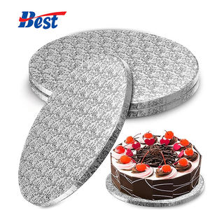 10 "ラウンドホワイトケーキドラムグリーン5mmケーキドラムボードスポンジケーキ用 - Product Image 3