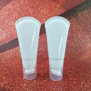 Popular <b>Model</b> Packaging 100ml White Plastic Cosmetic Empty Container Tube With Silicone <b>Foam</b> Brush Head For Face Wash Cream - Product Image 5