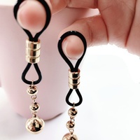 Anneau de téton réglable en forme de cœur mignon en zircon pour enfants Gaby, en acier inoxydable, bijoux de corps de mariage plaqué or