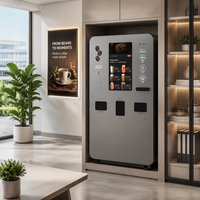 Machine à café entièrement automatique du grain à la tasse avec écran publicitaire, WiFi, 4G et gestion à distance pour bureaux et petites entreprises