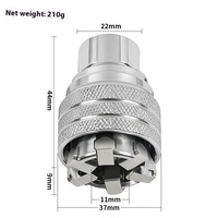 Dr. Clé à douille universelle réglable de qualité industrielle, finition satinée, carrée, entraînement 3/8 po, 10 mm-19 mm, pour réparation OEM 1