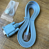 Cable Serial RS232 ALK-LINK de 1.8m, Azul, RJ45 a DB9 Hembra, Blindado y Trenzado, para Switches y Equipos de Firewall, 12 Meses de Garantía