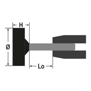 BETA - 111000006 Ruedas abrasivas montadas en eje, granos de corindón rosa abrasivo, aglomerado cerámico, forma cilíndrica (paquete múltiple) - Product Image 4
