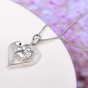 Liontin Guci Hati Baja Tahan Karat untuk Abu Cakar Hewan Peliharaan Kalung Kremasi Kenang-kenangan Mode Perhiasan Uniseks Hadiah Liburan Memorial - Product Image 4