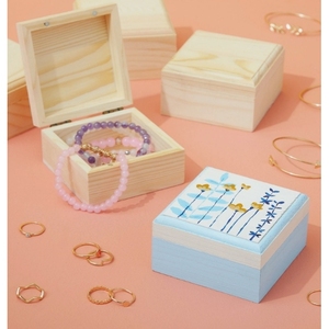 Organizador de joyas de madera de pino natural para mujer para decoración del hogar para almacenamiento de regalos y baratijas - Product Image 3