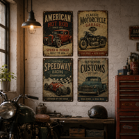 Plaque Métallique Personnalisée pour Parking, Affiche Vintage de Voiture, Plaque Rétro, Logo de Marque de Carburant, Plaque en Métal, Panneau Rétro en Fer pour Maison ou Chambre