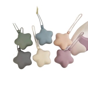 Boîte de rangement pour sucette en silicone pour bébé, <span class=keywords><strong>incassable</strong></span>, étanche, en forme d'étoile, avec sangle - Product Image 2