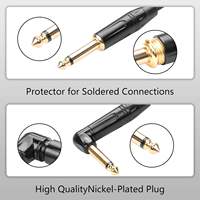 Kabel Gulung Konduktor Tembaga Berpelindung Foil Dua Warna OEM 1/4-inci untuk Gitar/Amp Bass/Pedal Kabel Audio/Video