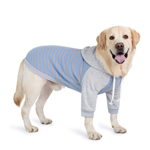 Sweat à capuche rayé pour animaux de compagnie, collection Hiver-Printemps, directement de l'usine, MOQ 200, vêtements pour grands chiens (Golden Retriever, Alaskan <span class=keywords><strong>Malamute</strong></span>) - Product Image 1