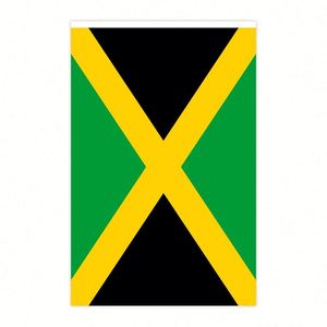 ธงชาติจาเมกา ทำจากโพลีเอสเตอร์ พิมพ์ลายดิจิทัล พร้อมเชือกแขวน สำหรับตกแต่งงานวันเกิดและงานเทศกาล - Product Image 2