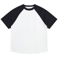 Camisetas de Moda Urbana 100% Algodón, Camisetas con Estampado Personalizado en Relieve, Cuello Redondo, Costuras en Contraste para Hombre