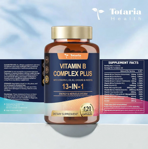 <span class=keywords><strong>Complesso</strong></span> Vitaminico B 13-in-1 con C, D3, K2 per Supporto Energetico e del Sistema Nervoso, 120 Capsule, Disponibile OEM/ODM - Product Image 2
