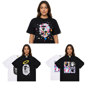 เสื้อยืดผู้ชายแบรนด์หรูคุณภาพสูง แฟชั่นไฮสตรีท พิมพ์ลายกราฟิกตามสั่ง ทรงโอเวอร์ไซส์ ผ้าถักน้ำหนัก 240 กรัม ผ้าฝ้าย 100% - Product Image 3