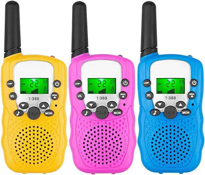 3km Handy mit Walkie Talkie Headset 0,5 W UHF 2-Wege-Funkpaket mit 3 Walkie Talkie Spielzeug für Kinder
