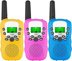 带对讲机耳机的3千米手机0.5W UHF 2路收音机包3款对讲机玩具