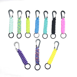 Aluminum Carabiner Keychains Nylon <b>Braided</b> 5mm Durable Promotional Keychain <b>Accessories</b> - Product Image 5