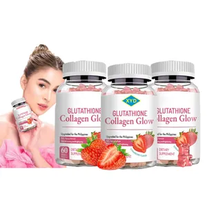 Oem nhãn hiệu riêng Glutathione làm sáng da làm trắng Gummies Glutathione Collagen bổ sung collagen L-Glutathione gummis