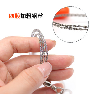 Mini Pocket Wire Saw Stainless Steel Serrated <b>Edge</b> Portable Camping Survival <b>Tool</b> Compact Design Outdoor Use - Product Image 2