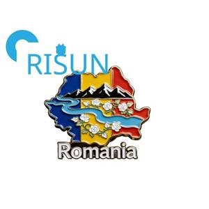 Spilla Magnetica Personalizzata all'Ingrosso con Bandiera e Mappa della Romania, Souvenir di Viaggio - Product Image 6