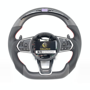 พวงมาลัยคาร์บอนไฟเบอร์แบบด้าน สำหรับ Acura TLX <span class=keywords><strong>MDX</strong></span> TYPE S ปี 2021-2025 อะไหล่ตกแต่งภายในรถยนต์แบบกำหนดเอง พร้อมจอแสดงผล LED - Product Image 1