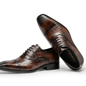 High Quality Cowhide Handmade Men's <b>Shoes</b> Breathable and Skid-Proof with <b>Comfort</b> Features Autumn <b>Work</b> Wedding Business - Product Image 3