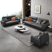 Ensemble de canapés de bureau modernes de luxe, 1+2+3 places, meubles de salon exécutifs en cuir pour salle de direction et zone de réception
