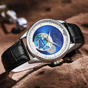 Hip Hop Sky Moon Phase Hombres Relojes mecánicos automáticos Vestido <span class=keywords><strong>de</strong></span> lujo <span class=keywords><strong>de</strong></span> cuero Relojes <span class=keywords><strong>de</strong></span> pulsera luminosos impermeables - Product Image 6