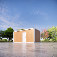 Maison modulaire préfabriquée moderne en bois grainé, maison portable en kit pour bureau de jardin, chambre d'amis et hébergement temporaire