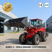 Chargeuse sur pneus durable de 3 tonnes TITAN TL30, chargeuse frontale, moteur diesel 92 kW, capacité de la benne de 1,5 m³, conforme à la norme Euro 5, certifiée CE