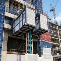 Treuil de construction électrique SC200, haute sécurité, levage fiable, économique, manutention verticale de matériaux, capacité 2x2000kg, 250m
